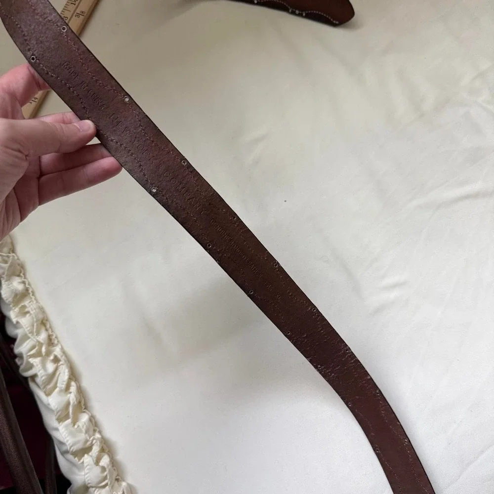Western Leather Belt  Y2K New York & Company size XL genuine leather